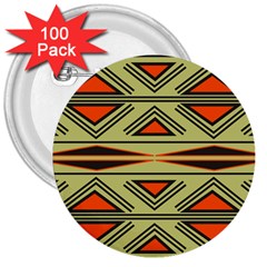 Abstract Pattern Geometric Backgrounds 3  Buttons (100 Pack)  by Eskimos