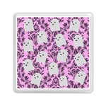 Pink Ghosts Memory Card Reader (Square) Front