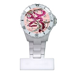 Browning Deer Glitter Plastic Nurses Watch by artworkshop