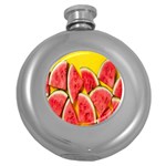 Watermelon Round Hip Flask (5 oz) Front