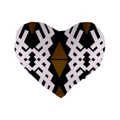 Abstract Pattern Geometric Backgrounds  Standard 16  Premium Heart Shape Cushions by Eskimos