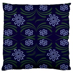 Folk Flowers Print Floral Pattern Ethnic Art Large Flano Cushion Case (two Sides) by Eskimos