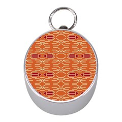 Abstract Pattern Geometric Backgrounds  Mini Silver Compasses by Eskimos