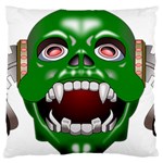 Monster-mask-alien-horror-devil Large Flano Cushion Case (Two Sides) Back