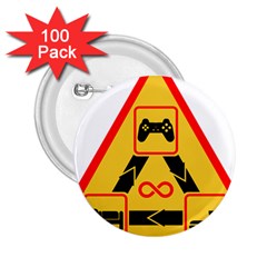 Gamer-geek-video-game-sign-fan 2 25  Buttons (100 Pack)  by Jancukart
