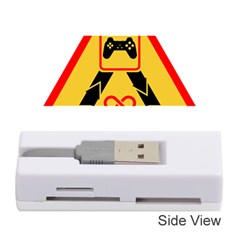 Gamer-geek-video-game-sign-fan Memory Card Reader (stick) by Jancukart