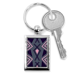 Abstract Pattern Geometric Backgrounds  Key Chain (rectangle) by Eskimos