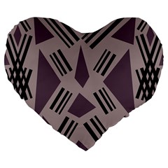 Abstract Pattern Geometric Backgrounds   Large 19  Premium Flano Heart Shape Cushions by Eskimos