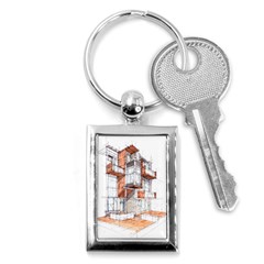 Rag-flats-onion-flats-llc-architecture-drawing Graffiti-architecture Key Chain (rectangle) by Jancukart