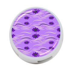 Folk Flowers Print Floral Pattern Ethnic Art 4-port Usb Hub (two Sides) by Eskimos