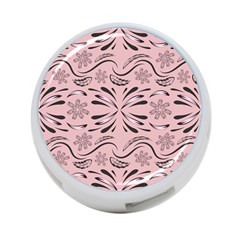 Folk Flowers Print Floral Pattern Ethnic Art 4-port Usb Hub (one Side) by Eskimos