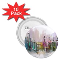 Drawing-watercolor-painting-city 1 75  Buttons (10 Pack) by Jancukart