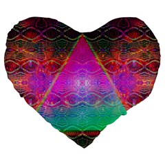 Trinfinity Large 19  Premium Flano Heart Shape Cushions by Thespacecampers
