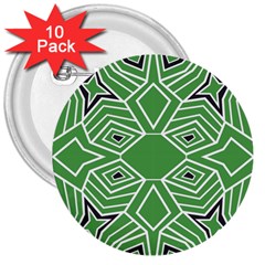 Abstract Pattern Geometric Backgrounds  3  Buttons (10 Pack)  by Eskimos