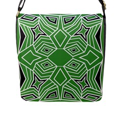 Abstract Pattern Geometric Backgrounds  Flap Closure Messenger Bag (l) by Eskimos
