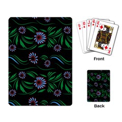 Folk Flowers Print Floral Pattern Ethnic Art Playing Cards Single Design (rectangle) by Eskimos