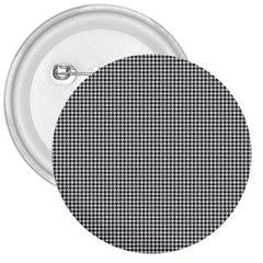 Soot Black And White Handpainted Houndstooth Check Watercolor Pattern 3  Buttons by PodArtist