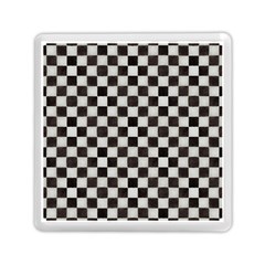 Large Black And White Watercolored Checkerboard Chess Memory Card Reader (square) by PodArtist