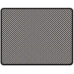 Small Black And White Watercolor Checkerboard Chess Double Sided Fleece Blanket (medium)  by PodArtist