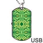 Abstract pattern geometric backgrounds Dog Tag USB Flash (One Side) Front