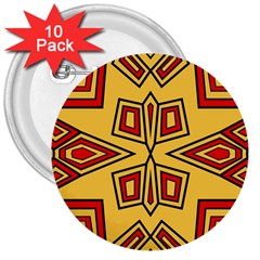 Abstract Pattern Geometric Backgrounds 3  Buttons (10 Pack)  by Eskimos