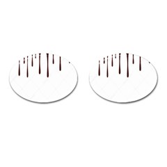 Illustration-chocolate-dropping-chocolate-background-vector Cufflinks (oval) by nate14shop