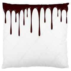 Illustration-chocolate-dropping-chocolate-background-vector Large Flano Cushion Case (two Sides) by nate14shop