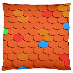 Phone Wallpaper Roof Roofing Tiles Roof Tiles Large Flano Cushion Case (two Sides) by artworkshop