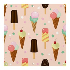 Cute-pink-ice-cream-and-candy-seamless-pattern-vector Banner And Sign 3  X 3  by nate14shop