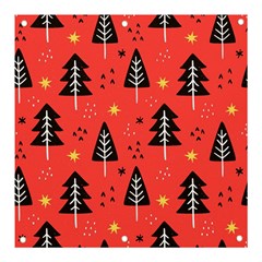 Christmas Tree,snow Star Banner And Sign 3  X 3  by nate14shop