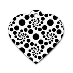 Dot Dog Tag Heart (one Side) by nateshop