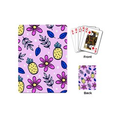Flowers Purple Playing Cards Single Design (mini) by nateshop