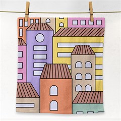 Houses City Architecture Building Face Towel by Sapixe