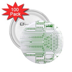 Circuit Board 2 25  Buttons (100 Pack)  by Sapixe