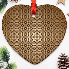 Background-chevron Chocolate Ornament (heart) by nateshop