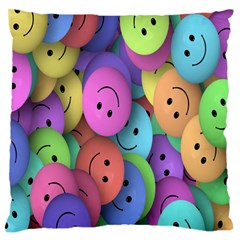 Smilie Large Flano Cushion Case (two Sides) by nateshop