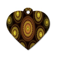 Fractal Dog Tag Heart (one Side) by nateshop