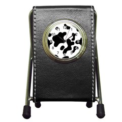 Cow Pattern Pen Holder Desk Clock by BangZart
