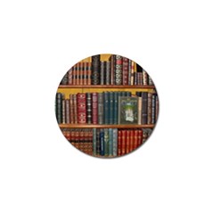 Books Library Bookshelf Bookshop Golf Ball Marker (4 Pack) by Zezheshop