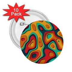 Paper Cut Abstract Pattern 2 25  Buttons (10 Pack)  by Amaryn4rt