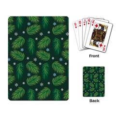 Leaves Snowflake Pattern Holiday Playing Cards Single Design (rectangle) by Amaryn4rt