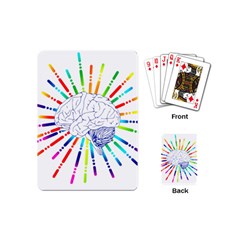 Brain Icon Star Biology Abstract Playing Cards Single Design (mini) by Wegoenart