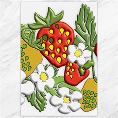 Strawberries Berry Strawberry Leaves Canvas 24  X 36  by Wegoenart