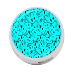 Flower Texture Textile 4-Port USB Hub (Two Sides) Back