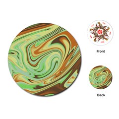 Art Background Abstract Pattern Texture Playing Cards Single Design (round) by Wegoenart