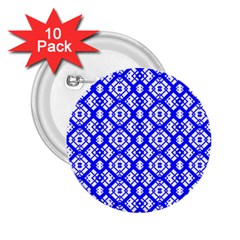 Portuguese Tiles Vibes Plaids 2 25  Buttons (10 Pack)  by ConteMonfrey