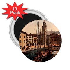  The Harbor, Riva, Lake Garda, Italy 1890-1900 2 25  Magnets (10 Pack)  by ConteMonfrey