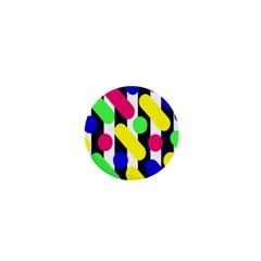 Illustration Geometric Form Circle Line Pattern 1  Mini Buttons by Wegoenart