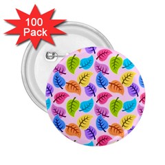 Pattern Illustration Background Abstract Leaves To Dye 2 25  Buttons (100 Pack)  by Wegoenart
