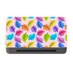Pattern Illustration Background Abstract Leaves To Dye Memory Card Reader with CF Front